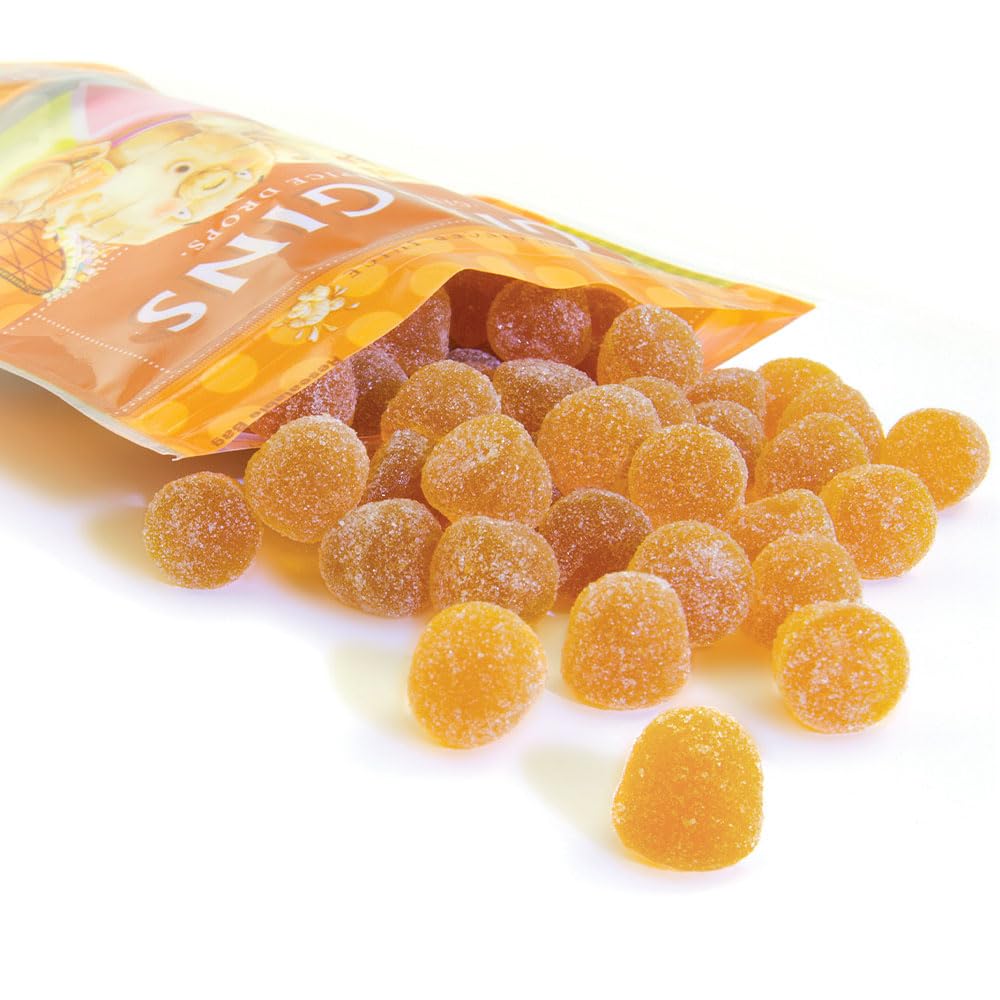 The Ginger People Gin Gins Drops, Vegan Friendly, Gelatin Free, 3.5 Ounce, 12-Pack, Natural