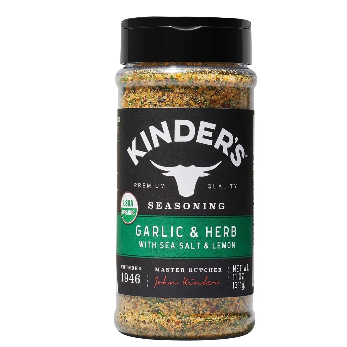 Kinders Organic garlic & Herb with Sea Salt & Lemon Seasoning 11 Ounce
