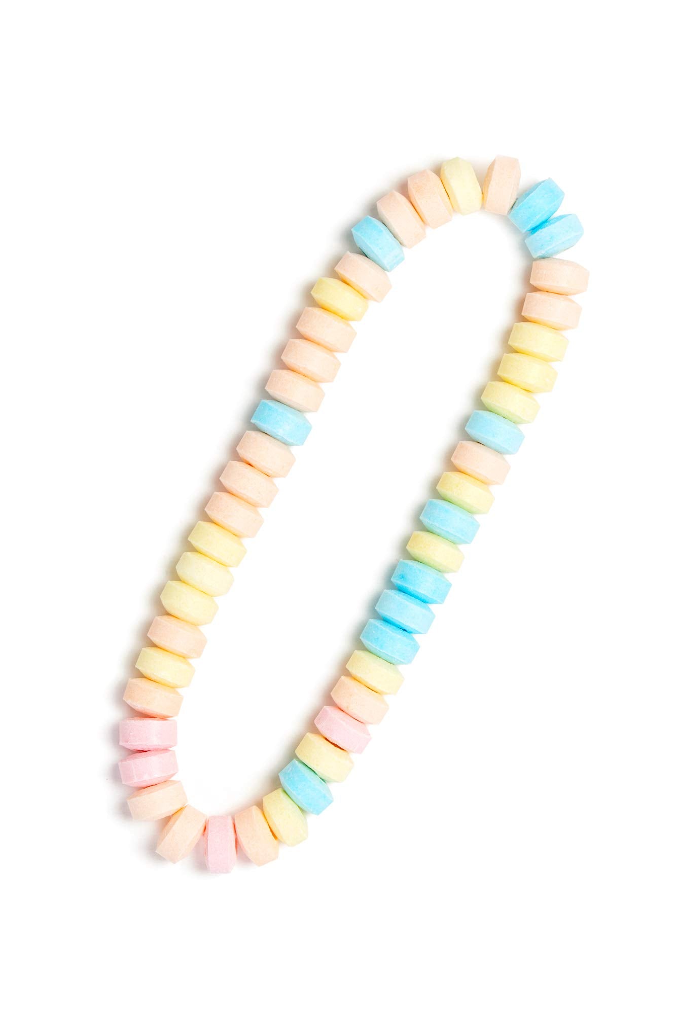 36 Candy Necklaces Individually Wrapped, Choker Style, Nostalgic Pastel Candy Jewelry Perfect for Party Favors, Pinata Fillers a