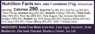 Bob'S Red Mill Gluten Free Oatmeal Cup, Blueberry & Hazelnut (Single)