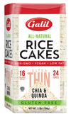 Galil Ultra-Thin Rice Cakes with Chia & Quinoa Pack of 12 | All-Natural, Non-GMO, Low Fat, Gluten-Free Rice Cakes 3.5oz.
