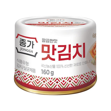 Jongga Original Can Kimchi (Pack Of 1), Shelf Stable Canned Kimchi, Spicy Korean Authentic Fermented Pickled Cabbage, Perfect Wi
