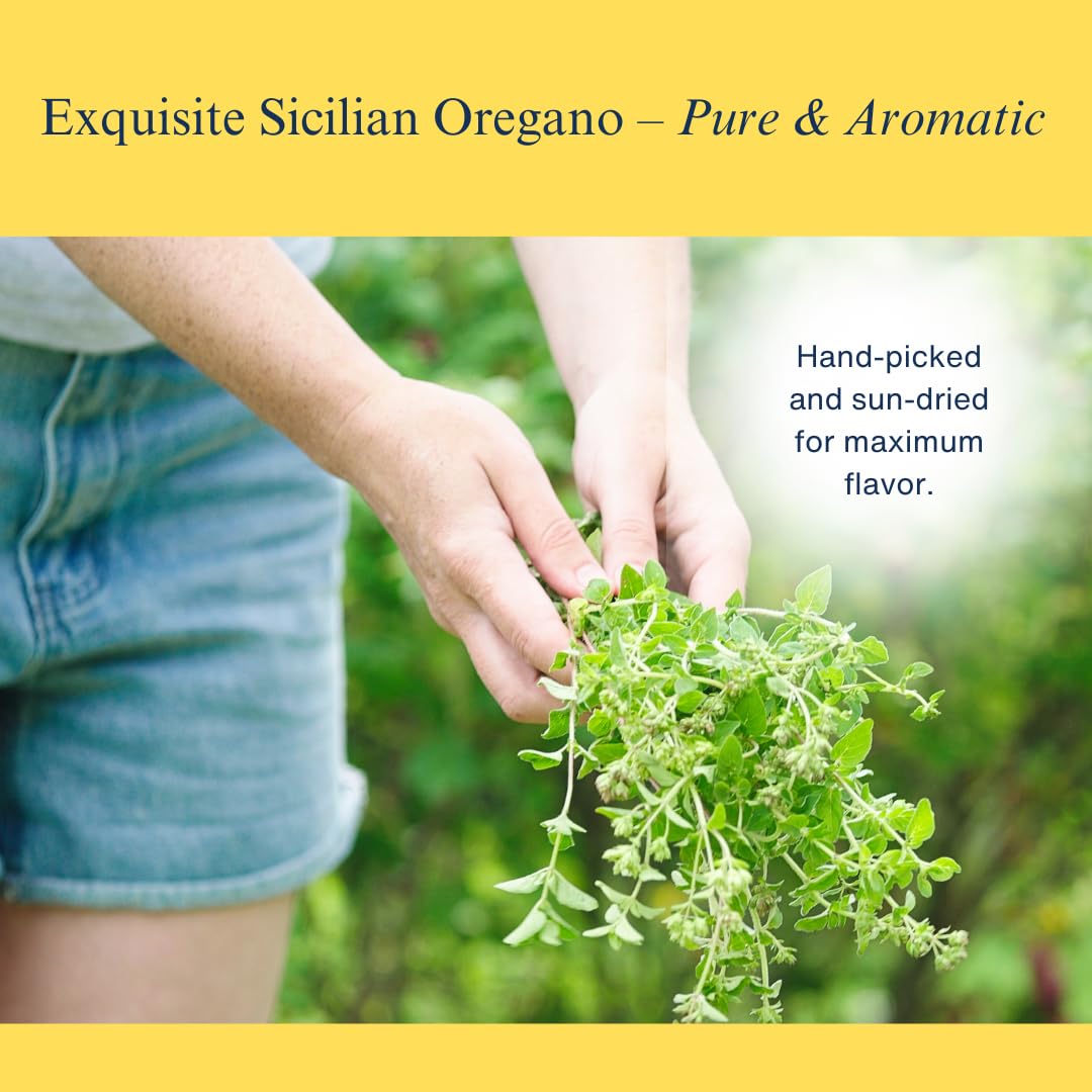 Sicilian Oregano Dried, 2.11 Oz (60 G), Seasoning, Herbs, Ground Dried Oregano Leaves With Intense Aroma, Italian Oregano, L'Oro