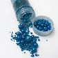 Kuting Sprinkles Edible Navy Royal Blue Pearl Sugar Candy Cupcake Topper 120g, Starry Sky Blue Decorative Glitter Mix for Baking