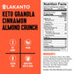 Lakanto Cinnamon Almond Crunch Granola - Delicious Snack, Quick Breakfast Cereal, Keto Friendly, Monk Fruit Sweetener, No Sugar Added, Vegan, Gluten Free, Grain Free, Low Net Carbs (11 Oz)
