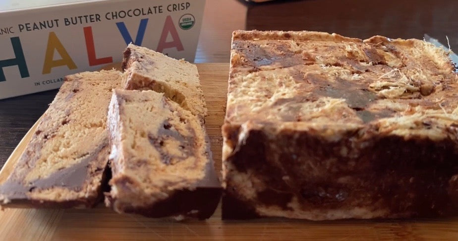 HEBEL & CO Peanut Butter Chocolate Crisp Halva - USDA Organic, Gluten Free, Kosher, Vegan - 8 oz