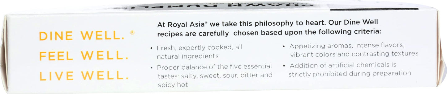 Royal Asia, Prawn Dumplings with Soy Ginger Sauce, 7 Ounce (Frozen)