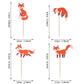 YCTHUNFISH 36 Pack Fox Cupcake Toppers, Bamboo Woodland Animal Picks for Baby Shower and Birthday Party, 6-Fox Color