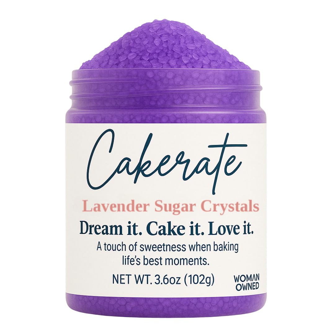 Wholesale Sugar Flowers Lavender Sugar Crystals - 3.6 oz, Ideal for Decorating Cakes, Cookies, Cupcakes & Desserts