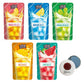 Korean Covenienve Store Drink Pouch Sampler Set - 5 Pack 10 Pack (Grape, Strawberry, Blue Lemonade, Peach Ice Tea, Shine Muscat) + Dalgaru Yakgwa Mirror (New Ade 5 Pack)