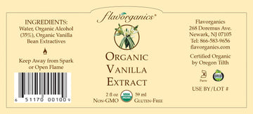 Flavorganics Organic Vanilla Extract, 2 Ounce (2 Pack)