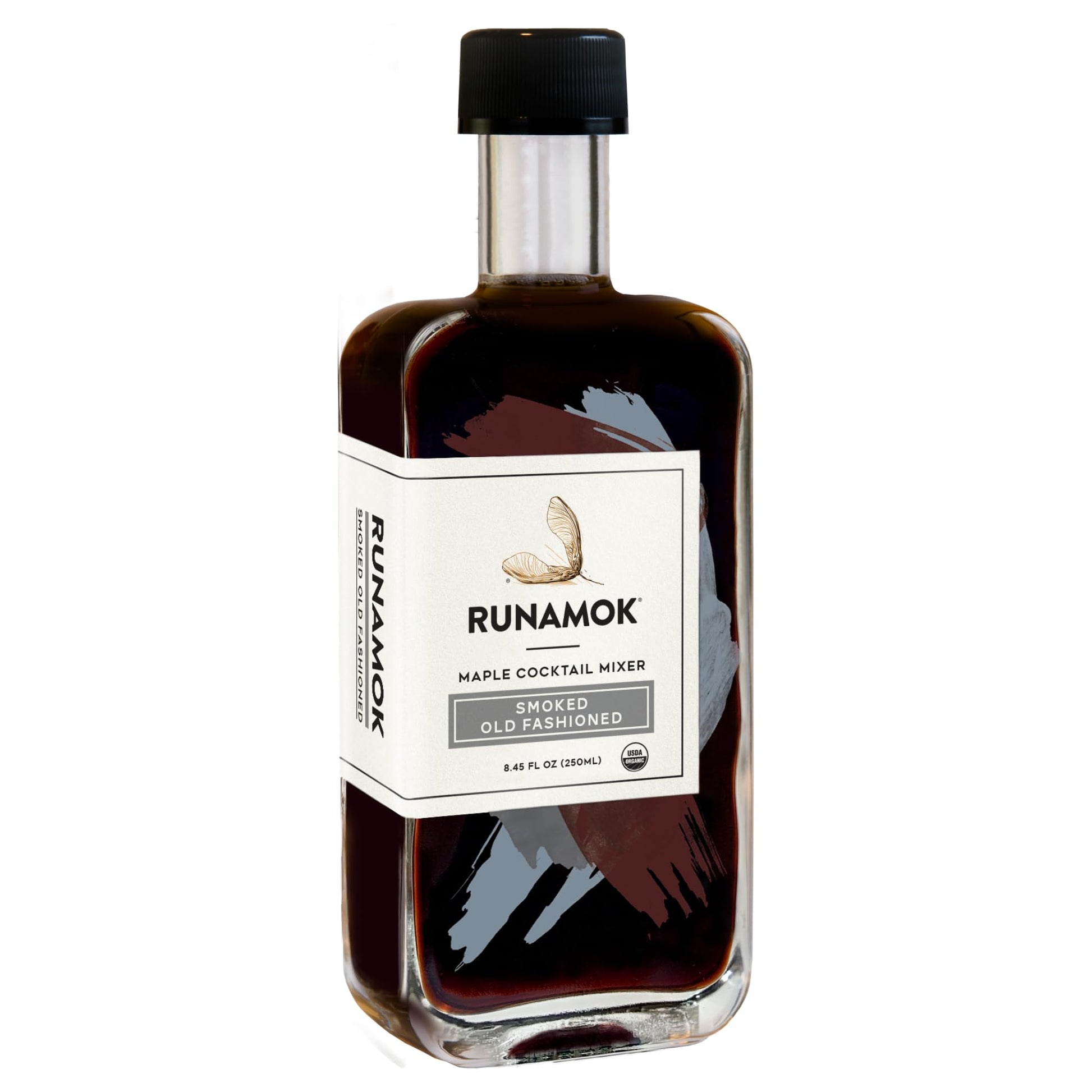 Runamok Organic Smoked Maple Cocktail Syrup | Non-Alcoholic Mixer | 8.45 Fl Oz