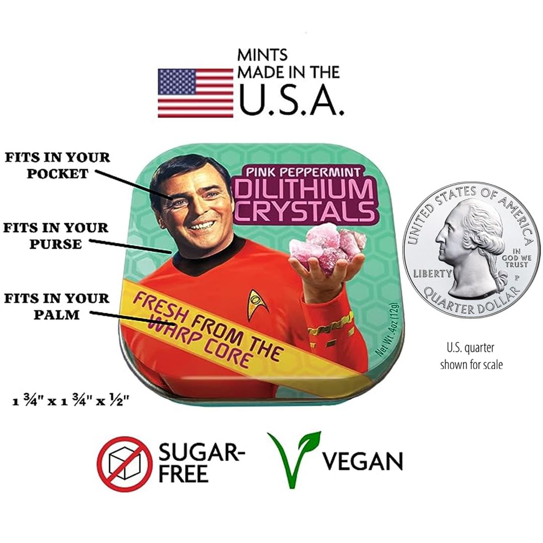 The Unemployed Philosophers Guild Star Trek Dilithium Crystal Breath Mints, 1 Tin, Net Wt .4Oz (12G)