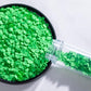 NIPEOR Green Heart Sprinkles - Jumbo Heart Shapes Cupcake Toppers for Cake Decorating - 3.53 oz (100g)