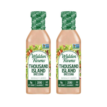 Walden Farms Thousand Island Dressing - Calorie-Free, Gluten-Free, Low Carb, Keto-Friendly, Sugar-Free, Creamy Thousand Island F