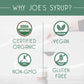 Joes Syrup Organic Flavored Syrup, Organic Candy Cane Mint, 750 Ml (3 Pack)