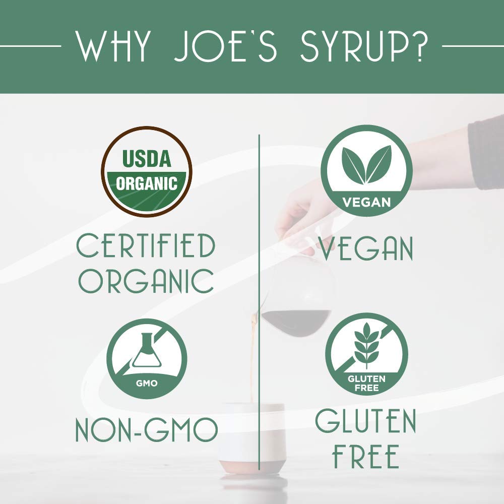 Joes Syrup Organic Flavored Syrup, Organic Candy Cane Mint, 750 Ml (3 Pack)
