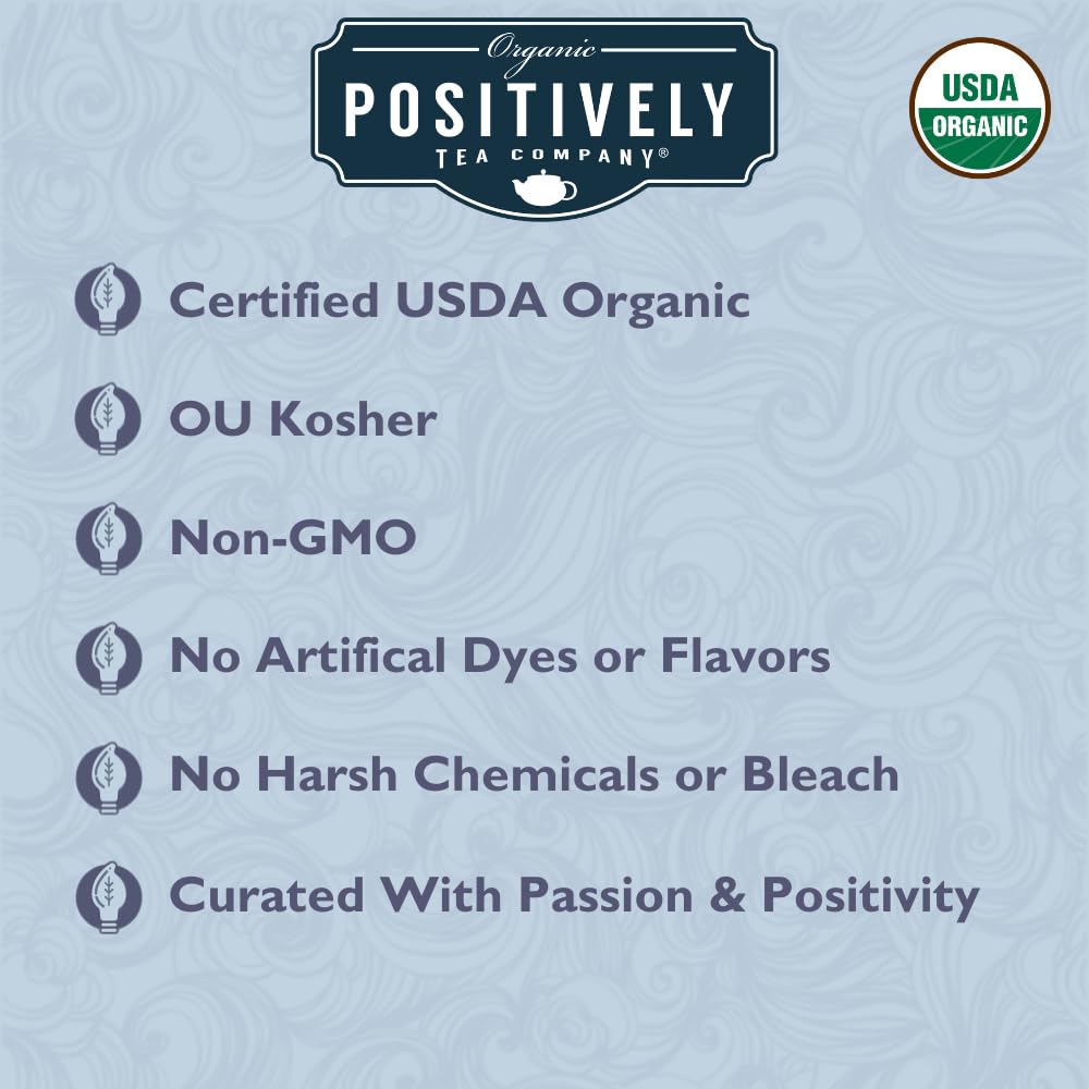Organic Positively Tea Company, Aa   White Tea Bags, 20 Count