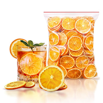 Fraunitsh 17.63oz/500g Dried Dehydrated Orange Slices | No Sugar & No Additives | Dried Oranges for Cocktails Garnish, Drinks, C