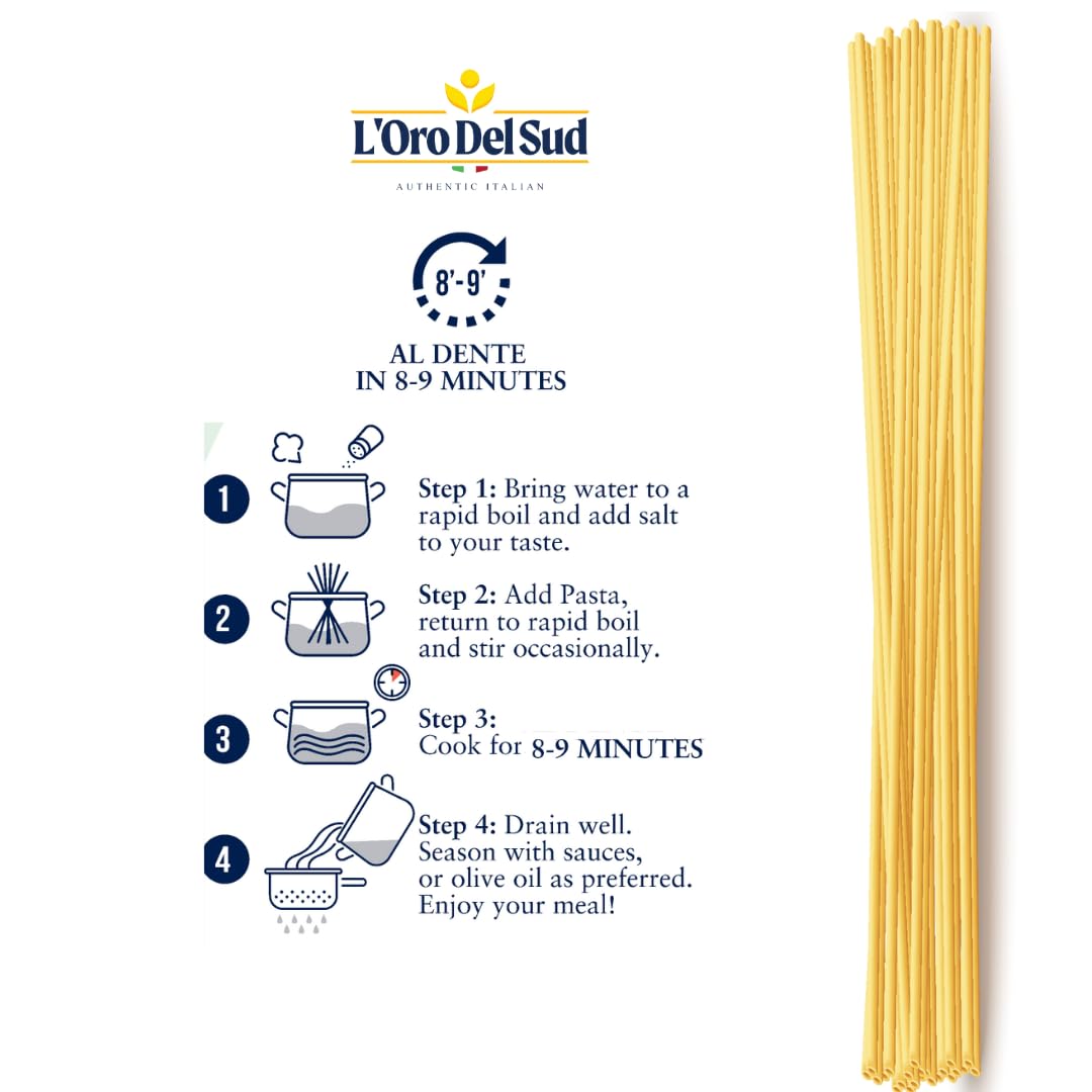 Organic Spaghetti, 100% Durum Wheat, Italian Pasta, Premium Quality Product Of Italy (10 Pack X 16 Oz) Non Gmo, Vegan, Kosher Ce