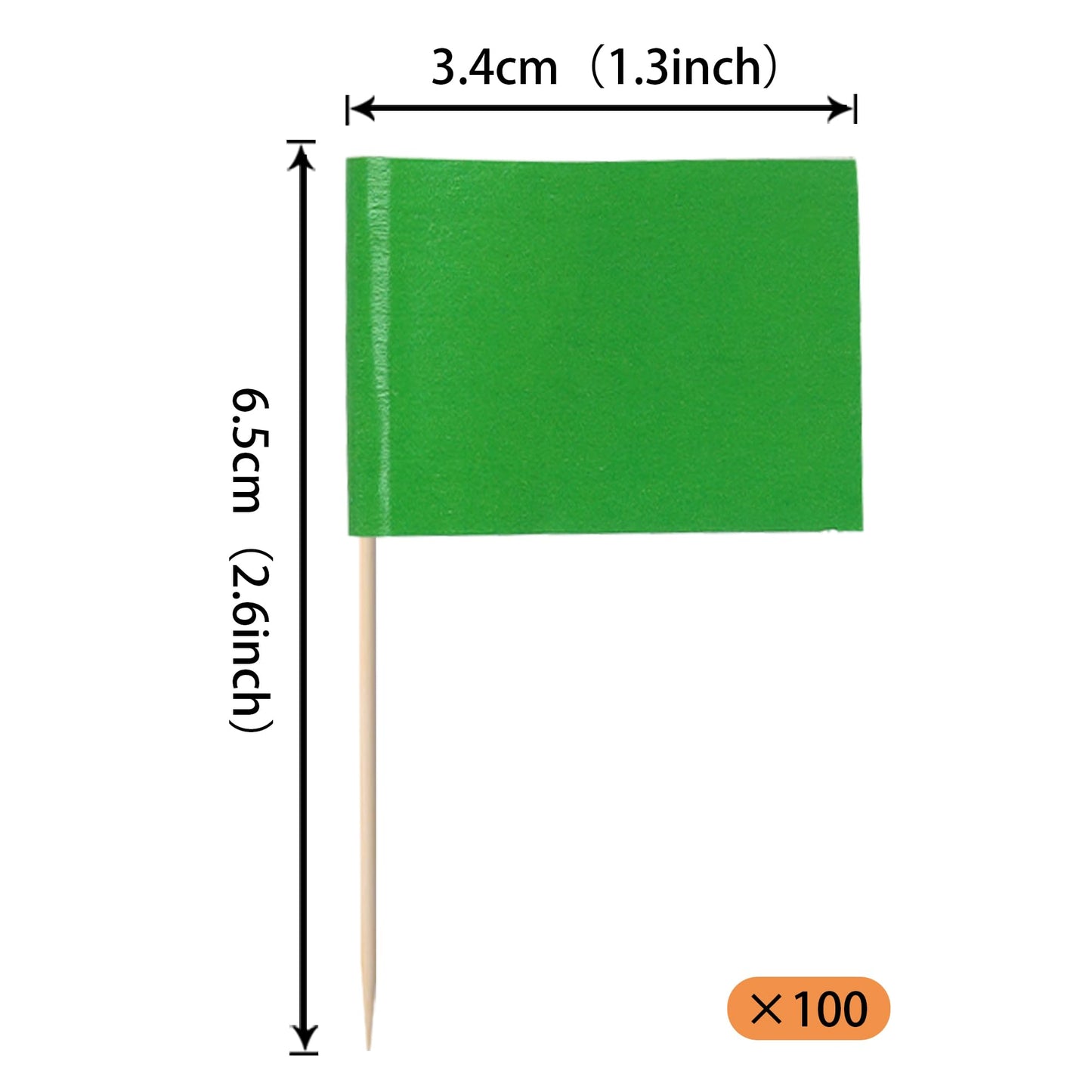 Rssta i Mini Green Flag Cupcake Toppers - 100 Pack, Paper, Race Car Theme Decorations