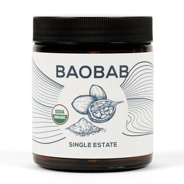 One Farm By Waayb Organic Baobab Powder Non-Gmo, Fair-Trade, Vegan, Gluten Free, Single Origin, 100% South African Baobab, Premi