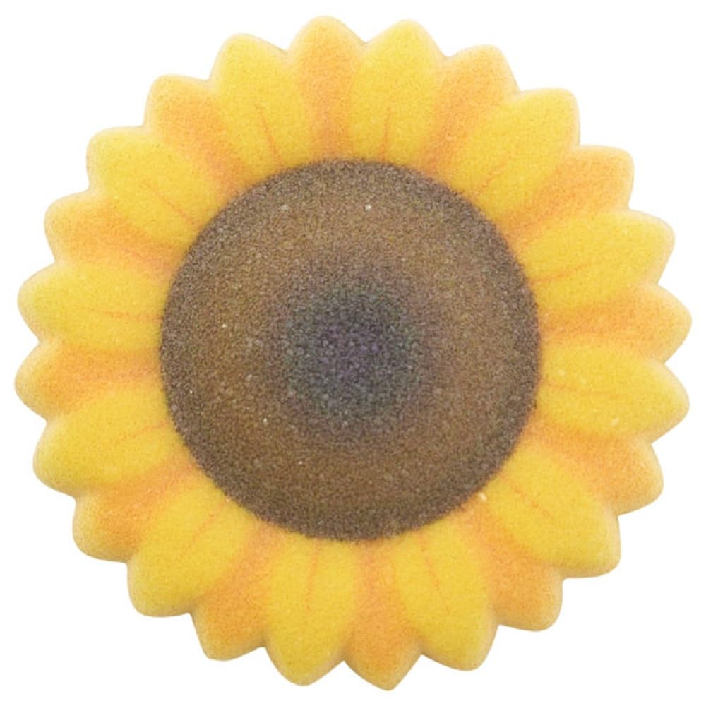 Sunflower Edible Sugar Cake Toppers, 12 Count
