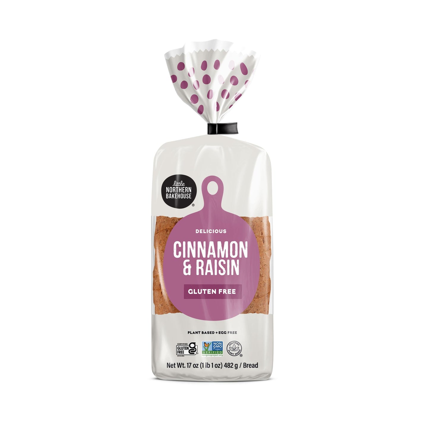 Little Northern Bakehouse Cinnamon & Raisin Gluten Free Bread, Non-GMO and Allergy-Friendly Sliced Bread (4 pack, 17 oz. each)