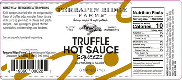 Terrapin Ridge Farms Gourmet Truffle Hot Sauce, Spicy & Earthy, 8 oz Bottle, Pack of 2