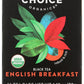 Choice Organics - Organic English Breakfast Tea (1 Pack) - Fair Trade - Compostable - Contains Caffeine - 16 Organic Black Tea Bags