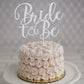 Sodasos Silver Glitter Bride To Be Cake Topper - Bridal Shower Cake Topper,For Wedding Shower;Engagement;Bachelorette;Hen Party Decorations (Silver)