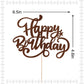 Crseniny Happy Birthday Cake Topper,Brown Glitter Birthday Sign Cake Decorations,Anniversary Party/Birthday Party Decoration Sup