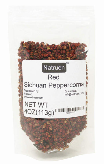 Natruen Szechuan Red Peppercorn Whole 4 Oz, Da Hong Pao, Sichuan Red Peppercorns For Kung Pao Chicken, Mapo Tofu, And Chinese Cu