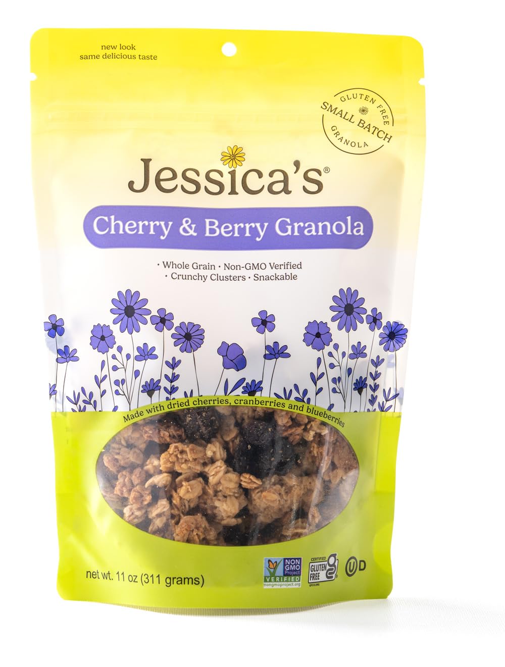Jessicas Natural Foods Gluten-Free Cherry & Berry Granola, 11 oz, All-Natural, Non-GMO, Certified Gluten-Free, Breakfast Cereal