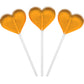 Fruidles Lollipops Mini Heart Shaped Flavored Delicious Lollipop, Individually Wrapped, 5G Lollipop (1200 Lollipops, Orange)
