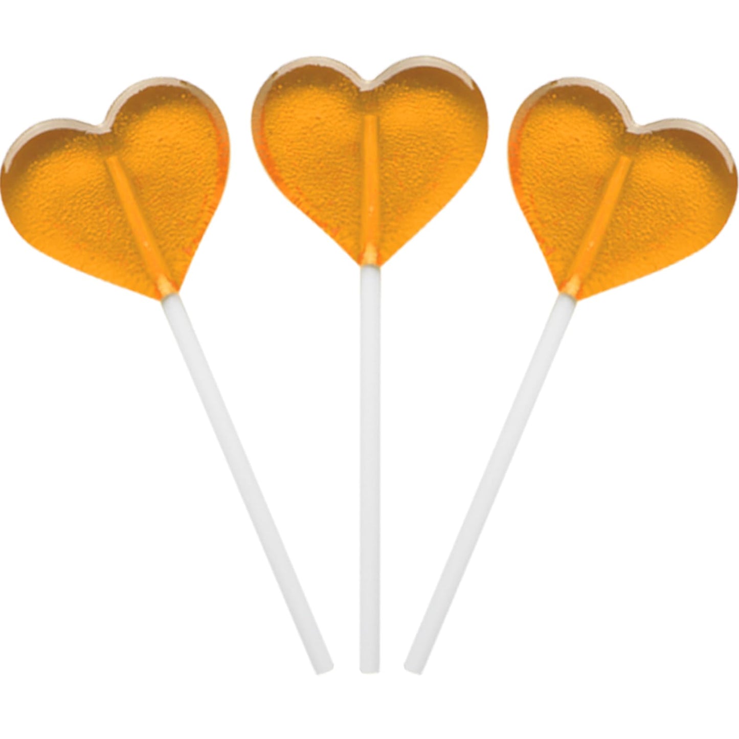 Fruidles Lollipops Mini Heart Shaped Flavored Delicious Lollipop, Individually Wrapped, 5G Lollipop (120 Lollipops, Orange)