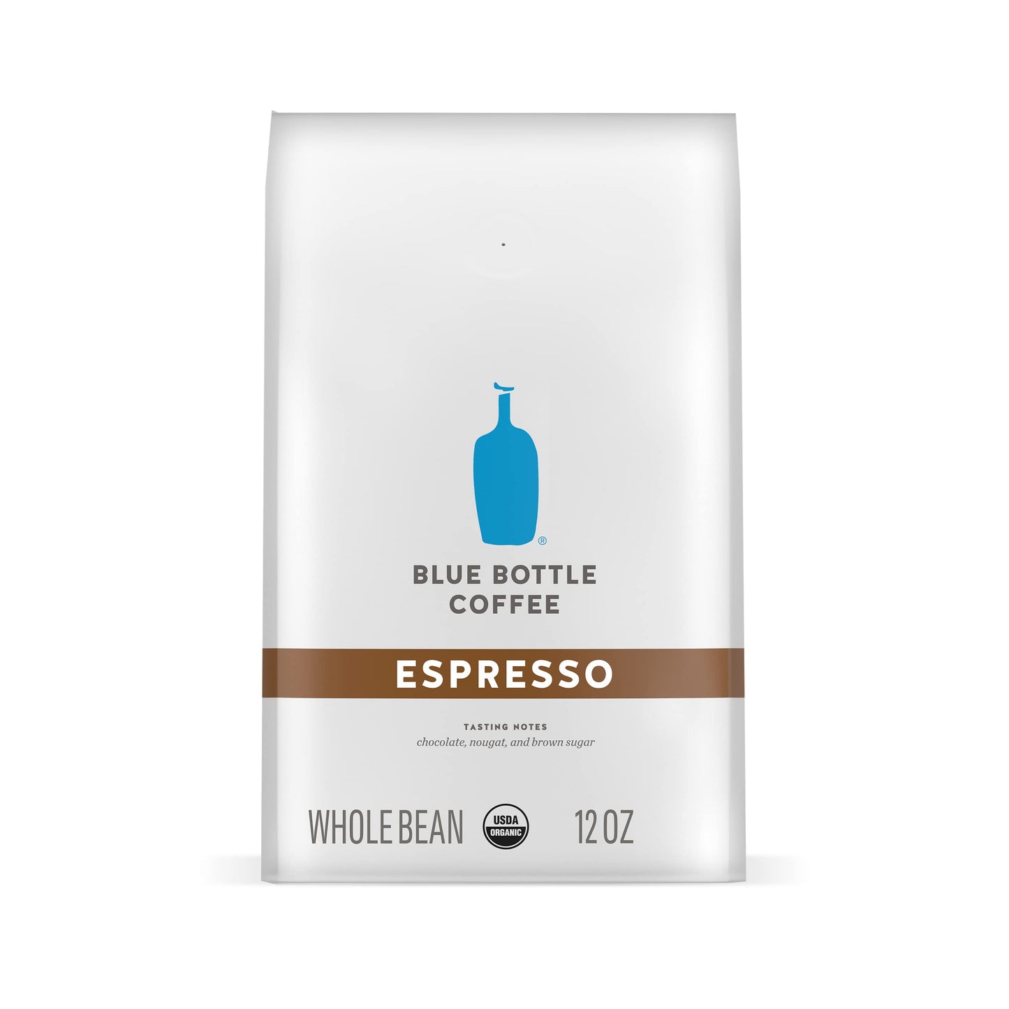 Blue Bottle Coffee Whole Bean Espresso Dark Roast 12 oz Bag Brown