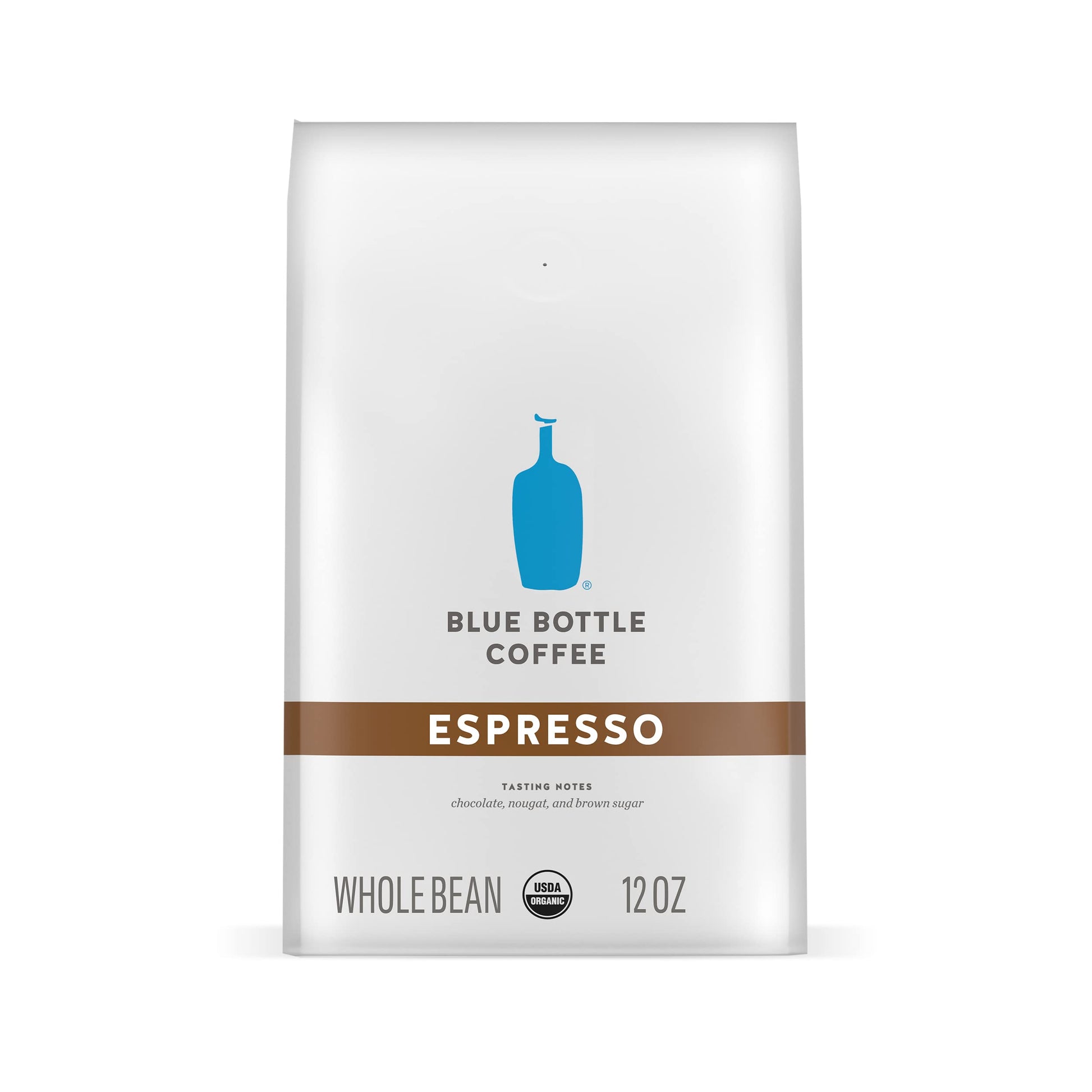 Blue Bottle Coffee Whole Bean Espresso Dark Roast 12 oz Bag Brown