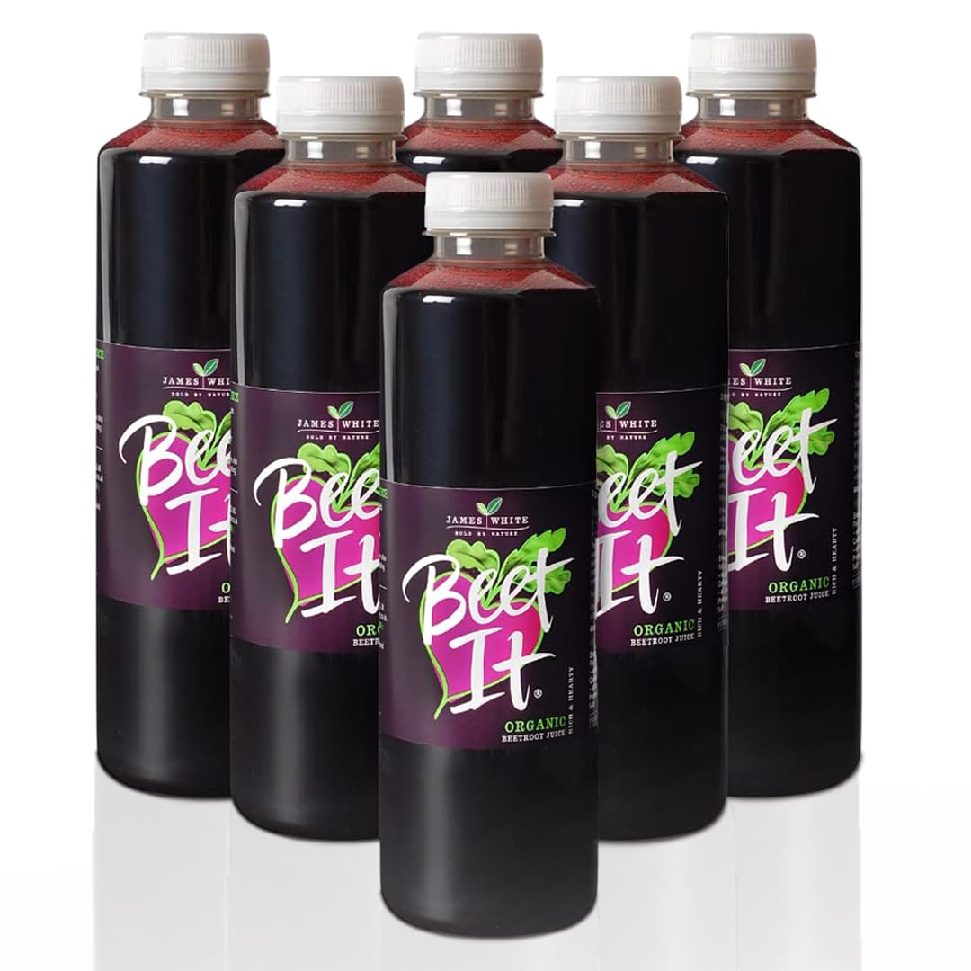 BEET IT Organic Beet Juice, 25.4 Fl. oz, Non-GMO, Gluten-Free, No Added Sugar, 6 Pack