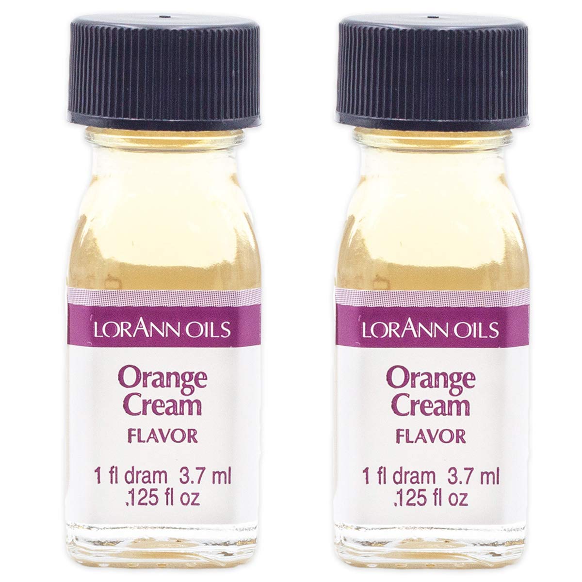 Lorann Orange Cream Ss Flavor Flavor, 1 Dram Bottle (.0125 Fl Oz - 3.7Ml - 1 Teaspoon) - 2 Pack
