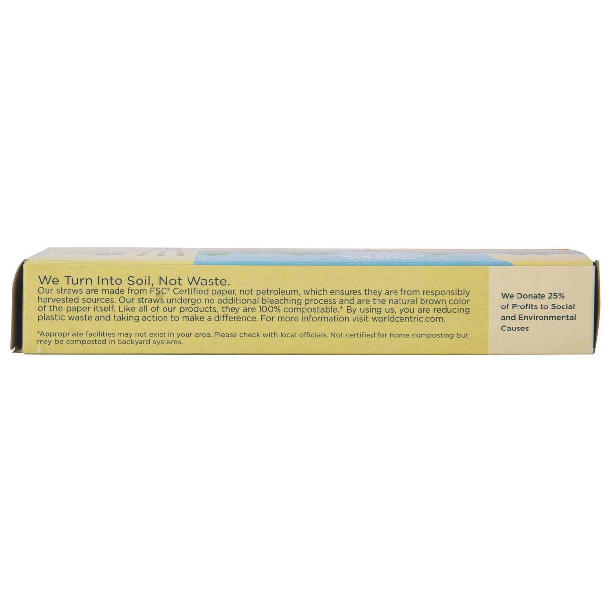 World Centric - Straws 8in Compst Kft Pepper - Case of 24 - 50 CT(D0102H79WSU.)