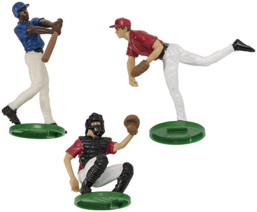 Decoset Batter Up 3 Piece Decorations Set, Cake And Cupcake Toppers For Baseball Themed Birthdays, Celebrations, And Parties, Fo