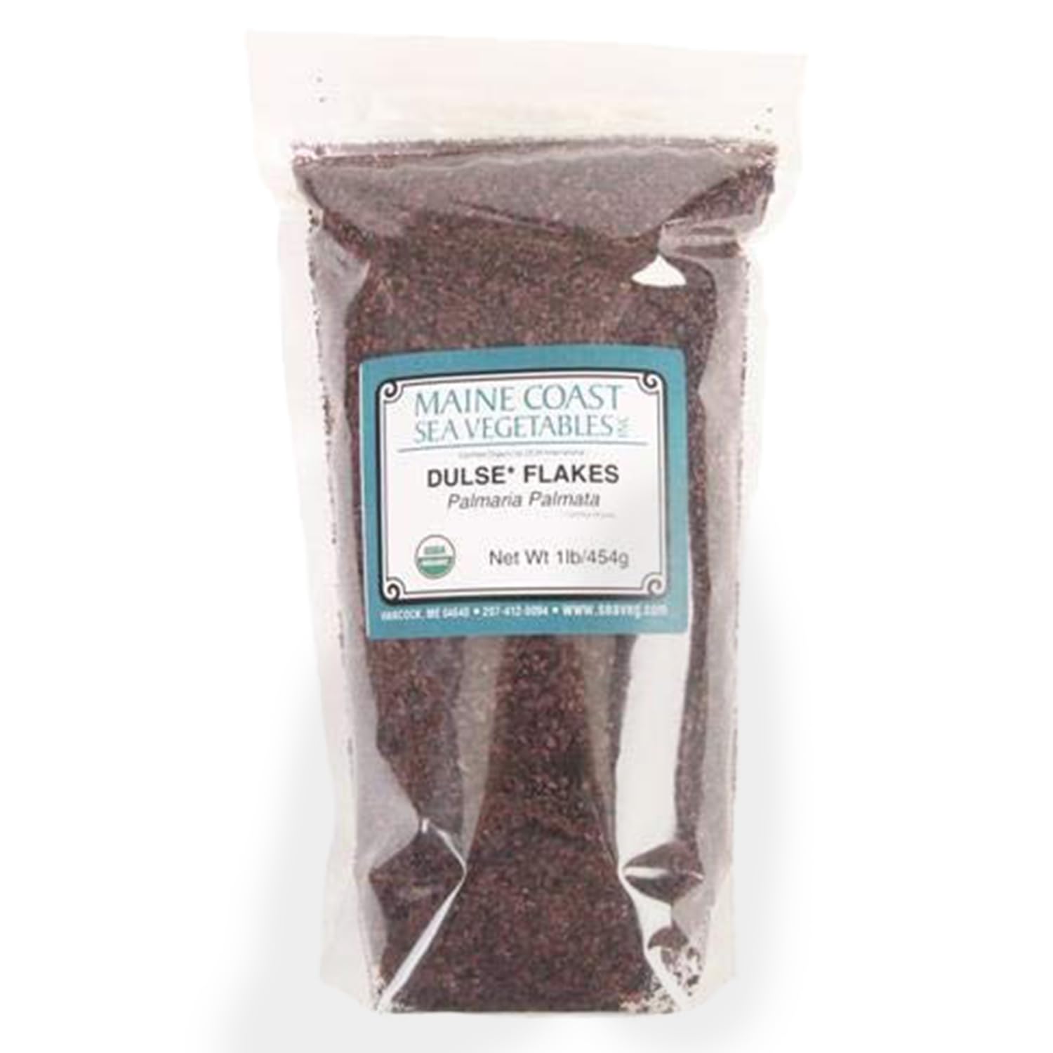 Maine Coast Sea Vegetables Organic Dulse Flakes, 1 lb, Rich in Iodine, Great for Salads, Soups & Smoothies