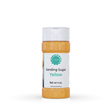 OCreme Sanding Sugar for Cookie Decorating - Eye-Catching Golden Yellow Sugar Crystals for Unique Cake Toppings - Extra Sugar fo