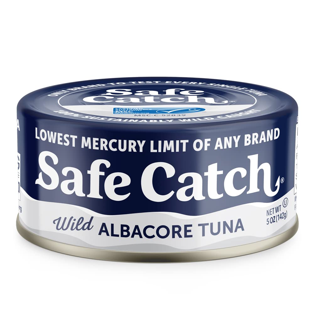 Safe Catch Wild Albacore Tuna - Canned Low Mercury, Gluten-Free, Non-GMO, 5oz (Pack of 6)