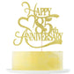 Yetxel Gold Glitter Cake Topper - 50th Anniversary Decoration - Paper - 85 Color