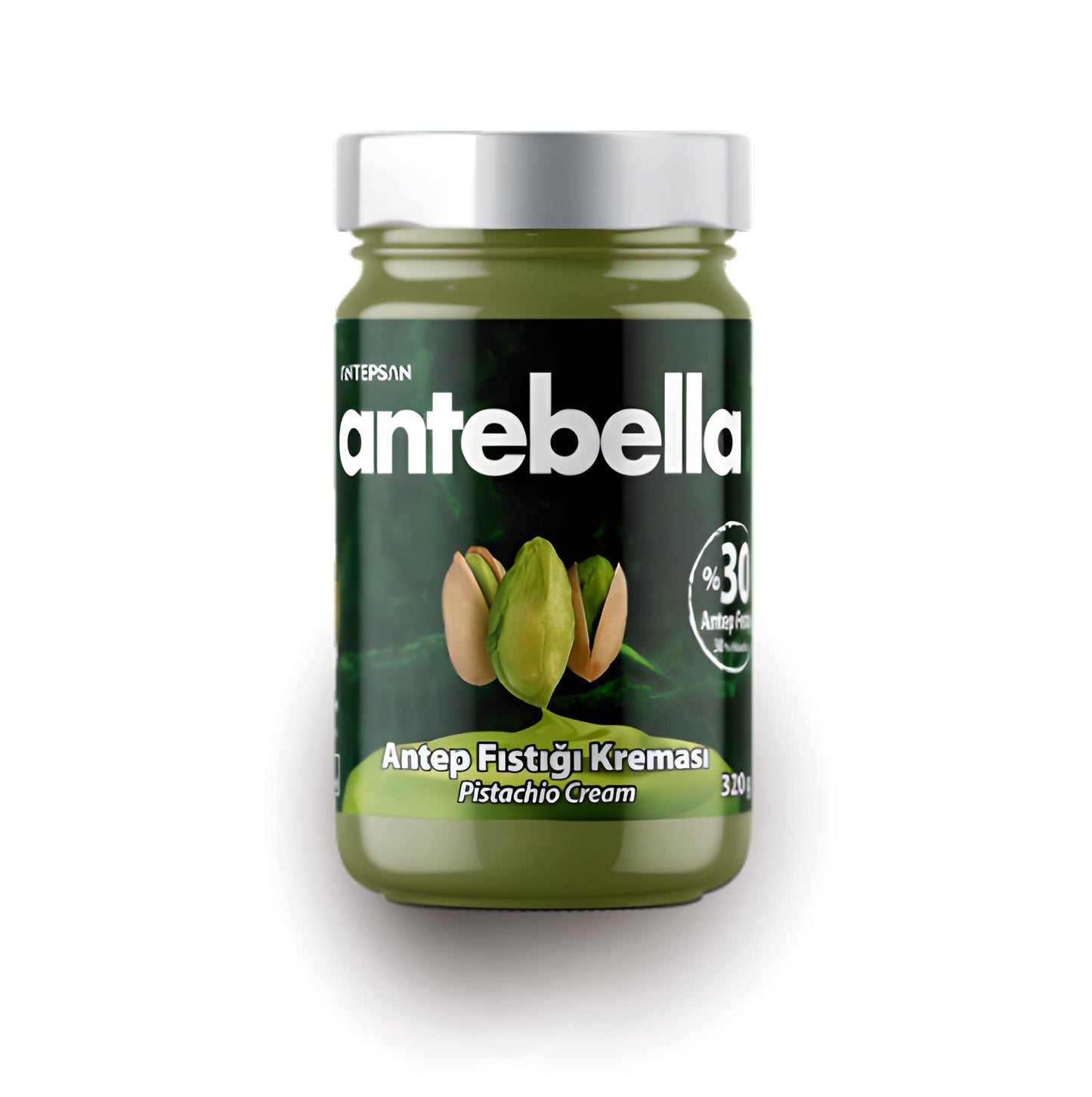 Antebella Pistachio Nut Butter Spread, 320g/11oz, No Palm Oil, Ideal for Bread and Kunafah