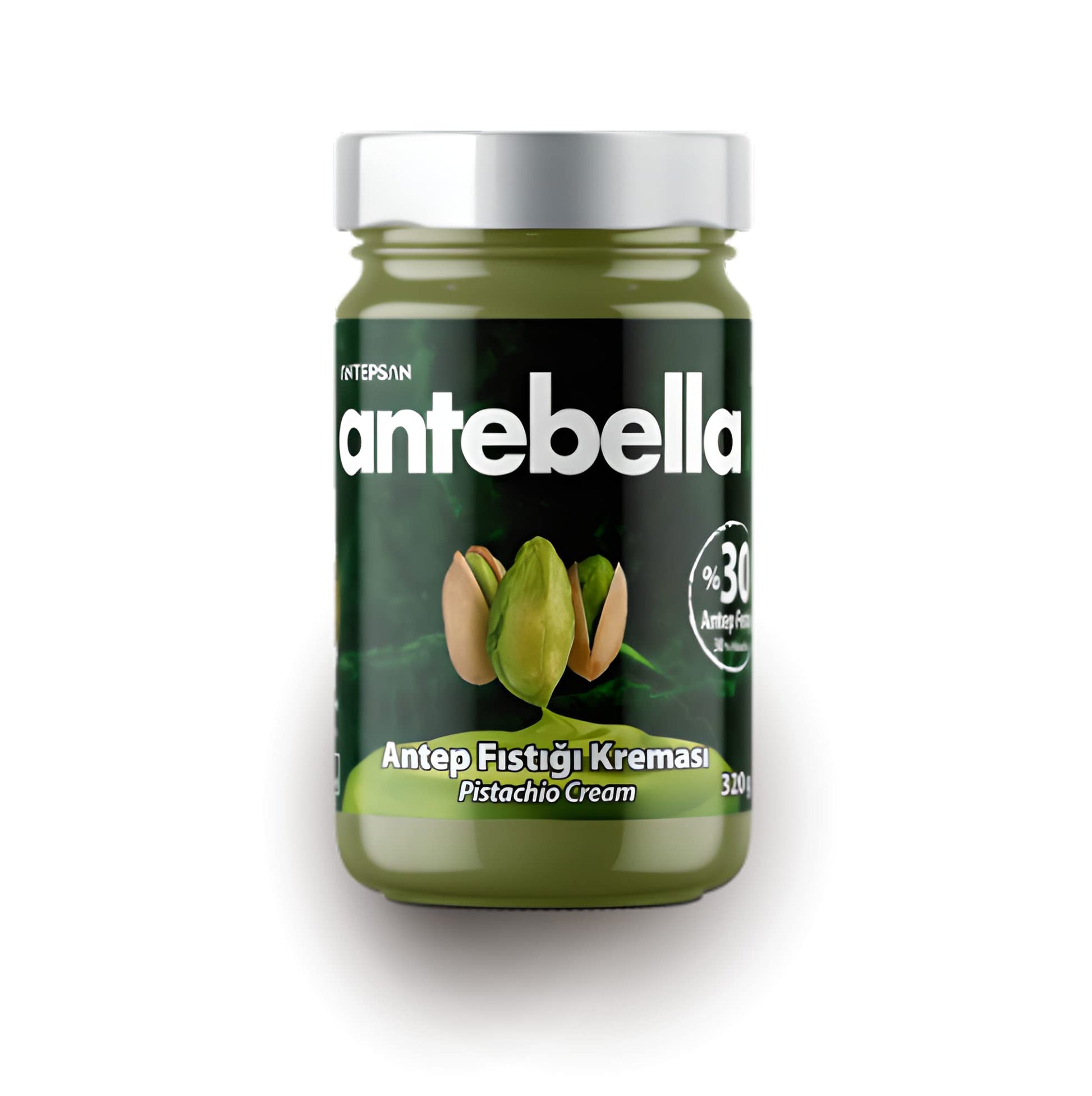 Antebella Pistachio Nut Butter Spread, 320g/11oz, No Palm Oil, Ideal for Bread and Kunafah