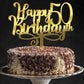 Ruscalin Acrylic Gold Happy 40Th Birthday Cake Topper,40 Birthday Party Cake Decorations