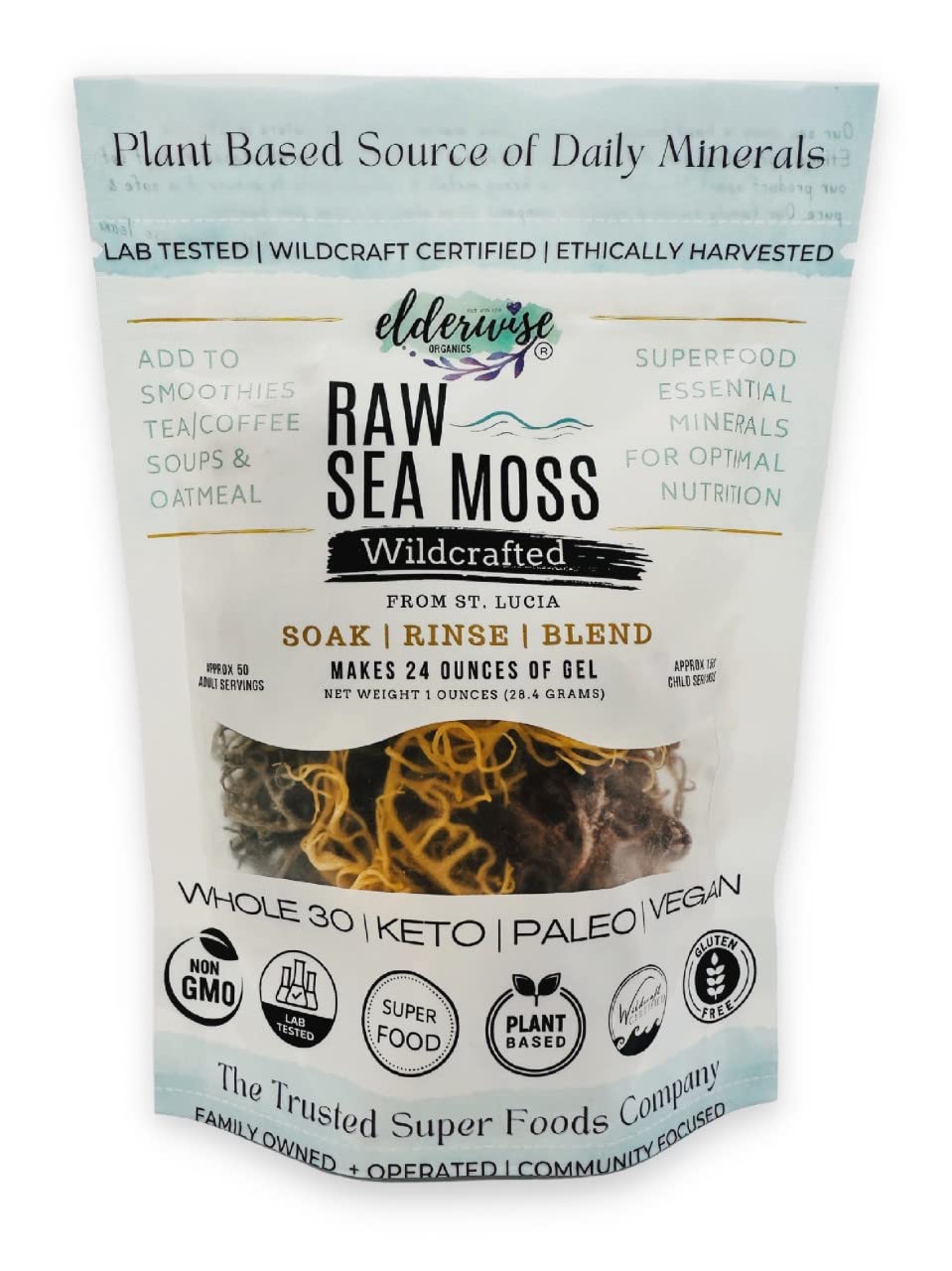 Sea Moss  Makes 32Oz Of Gel  Rainbow  Raw + Non Gmo  Sundried  Mineral Rich  Wildcrafted